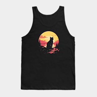 Cat Silhouette Tank Top